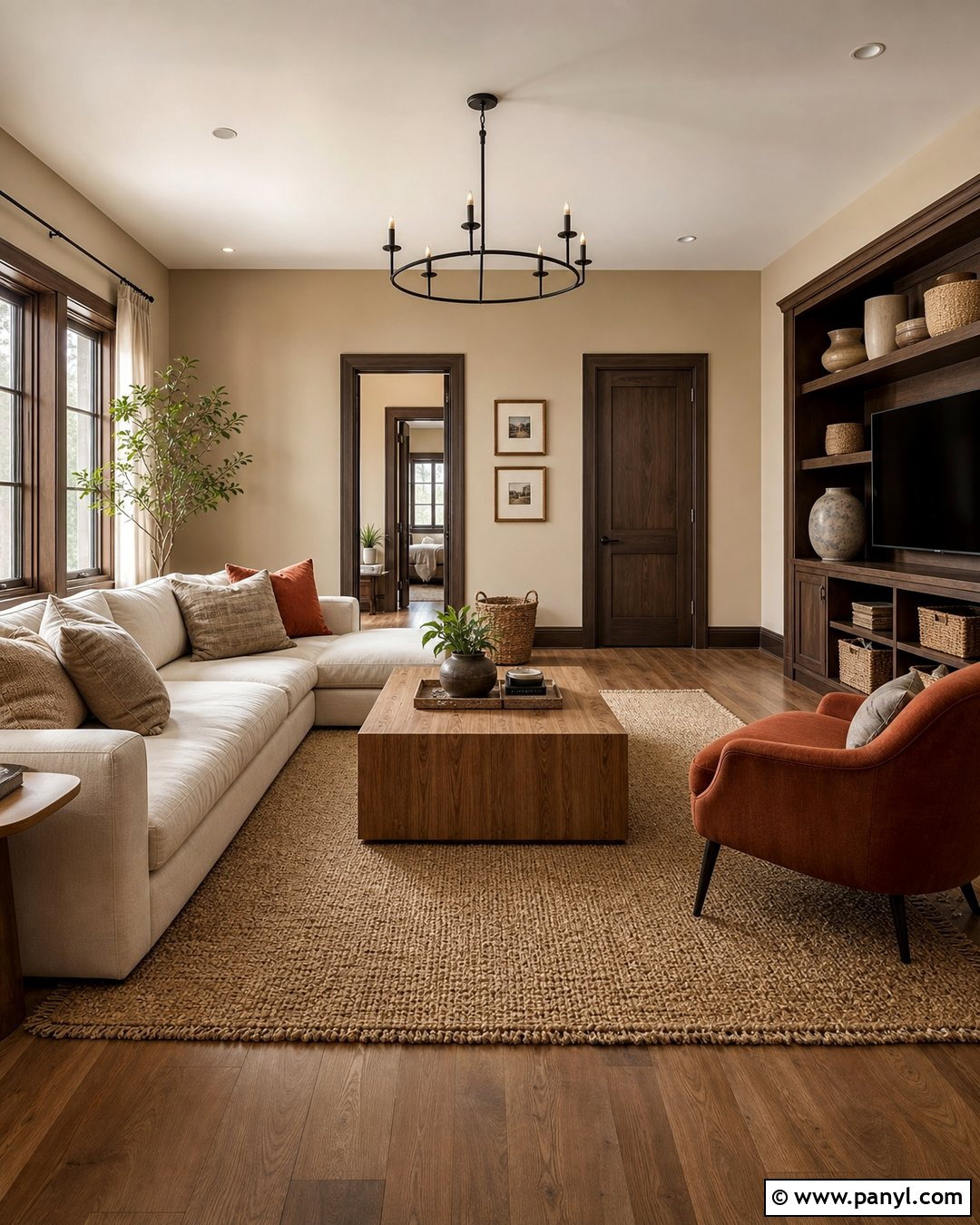 Clay Beige Walls With Brown Trim - 25 Painted Baseboards And Trim Wall Colors