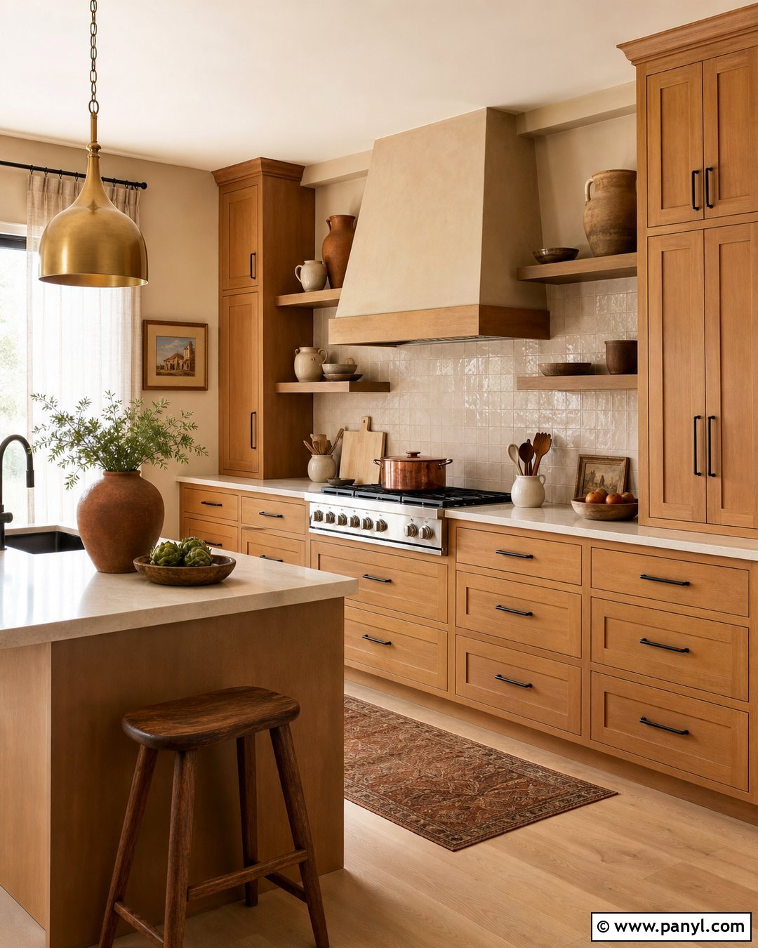 Clay Beige Walls With Honey Oak Cabinets - 35 honey oak kitchen cabinets wall color ideas