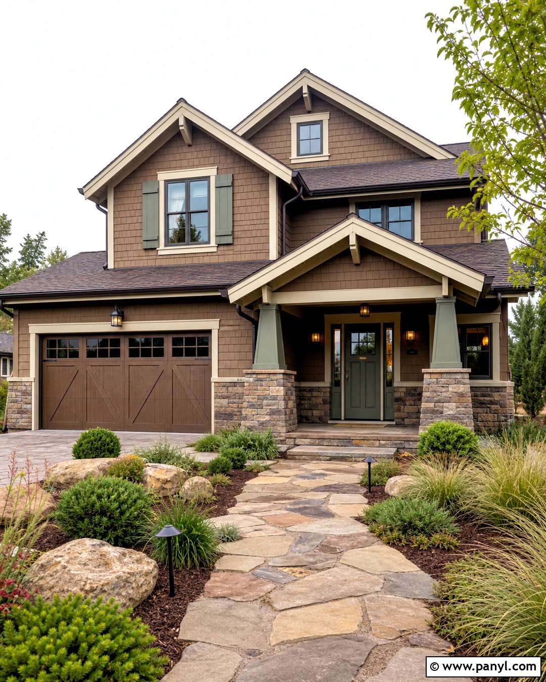 Clay Brown And Sage Exterior Color Combination - 20 home outer colour combination ideas