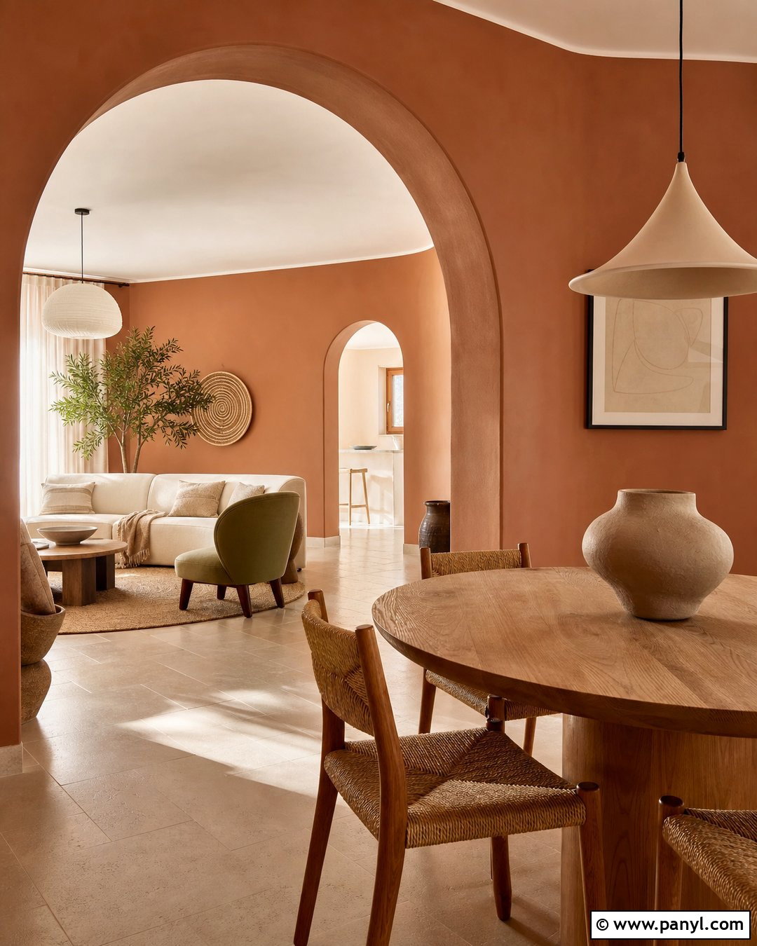 Clay Colored Walls With Arched Doorways - 30 clay colored walls