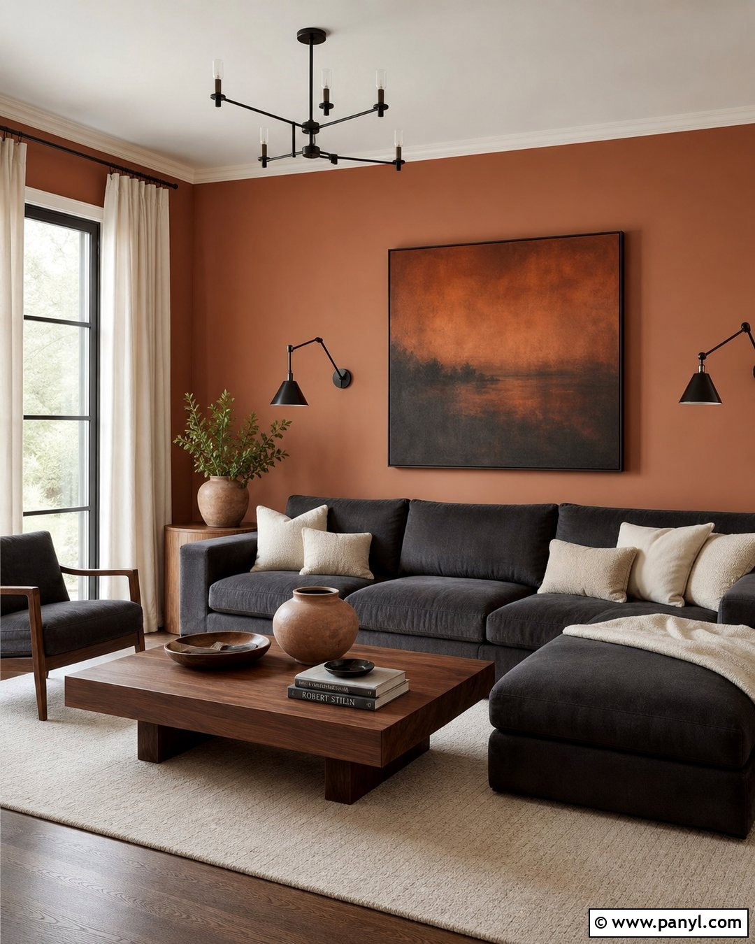 Clay Colored Walls With Gray Furniture - 30 clay colored walls
