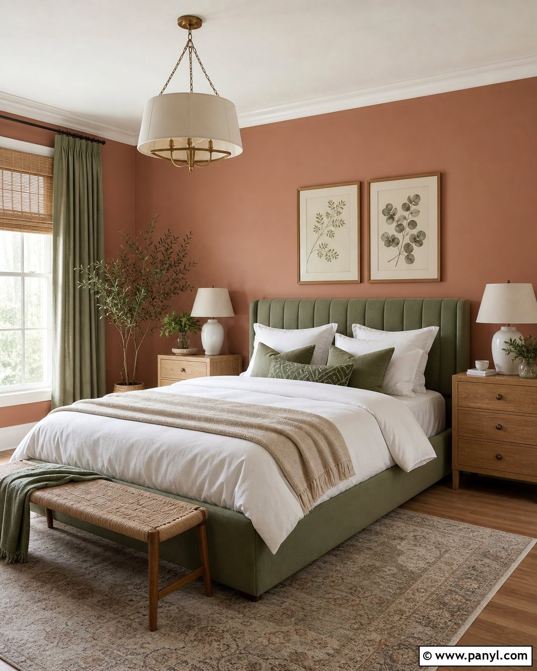 Clay Colored Walls With Sage Green - 30 clay colored walls