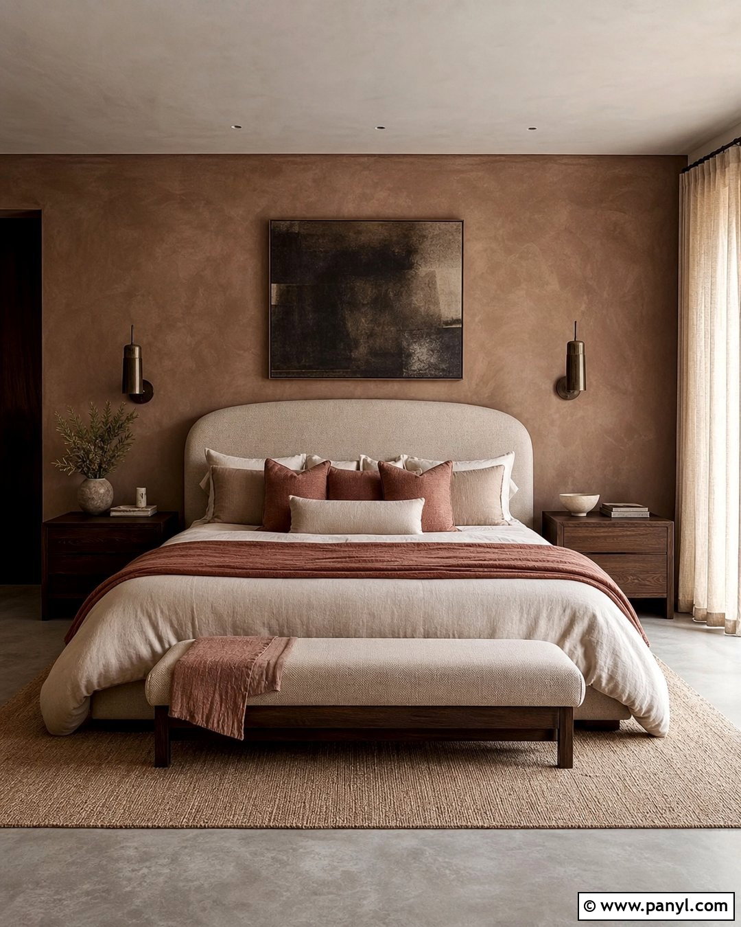 Clay Gray Concrete Bedroom - 20 Paint Color That Looks Like Concrete Ideas