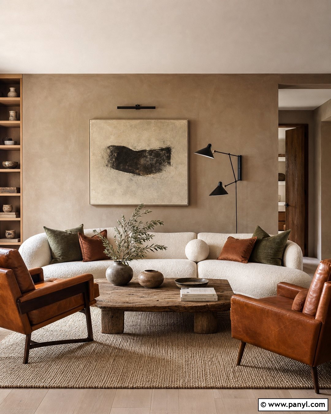 Clay Limewash Living Room - 35 Line Wash Walls