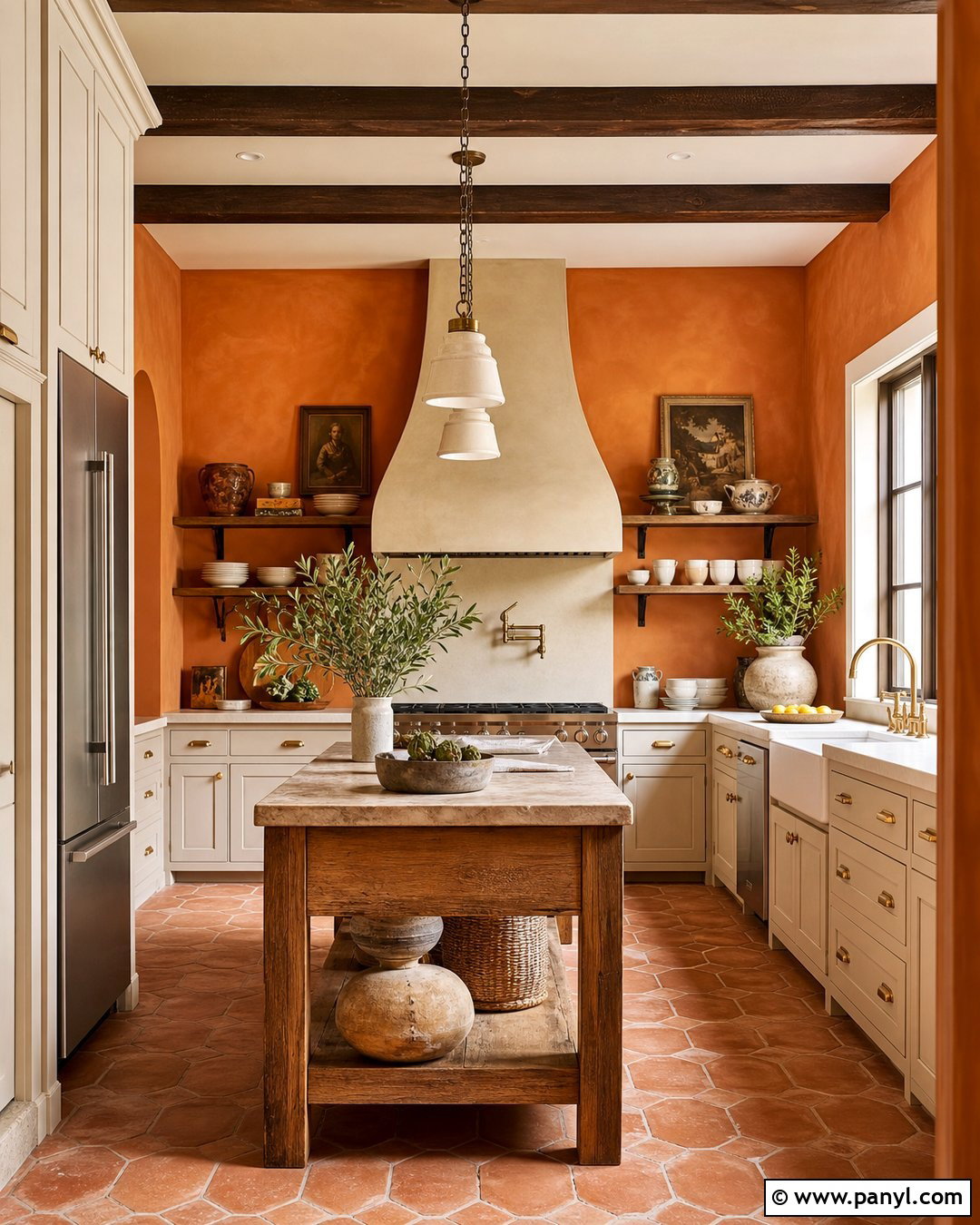 Clay Orange Limewash Kitchen Walls - 20 Orange Wall Paint Ideas Kitchen Ideas