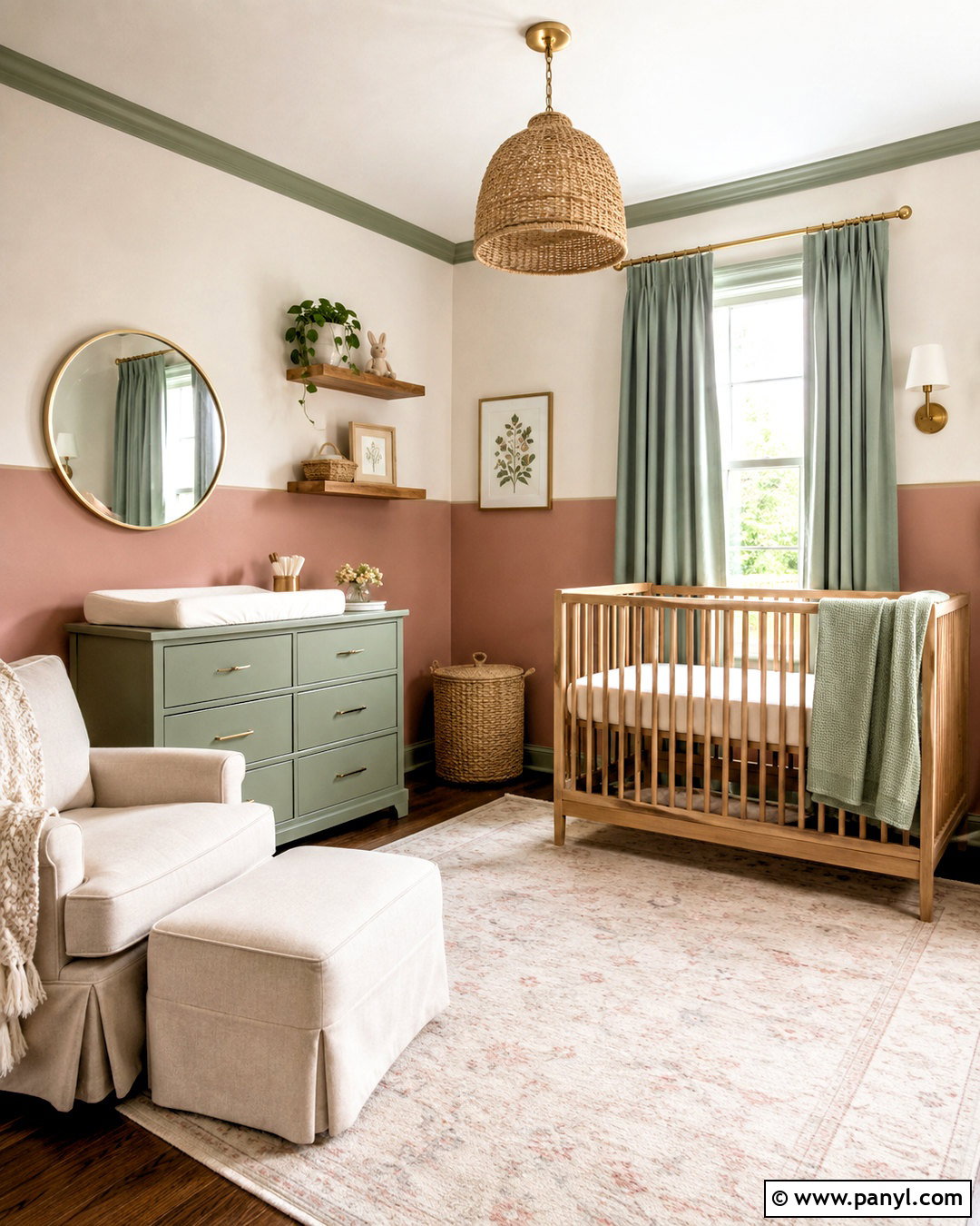 Clay Pink And Sage Nursery Palette - 20 nursery color palette ideas