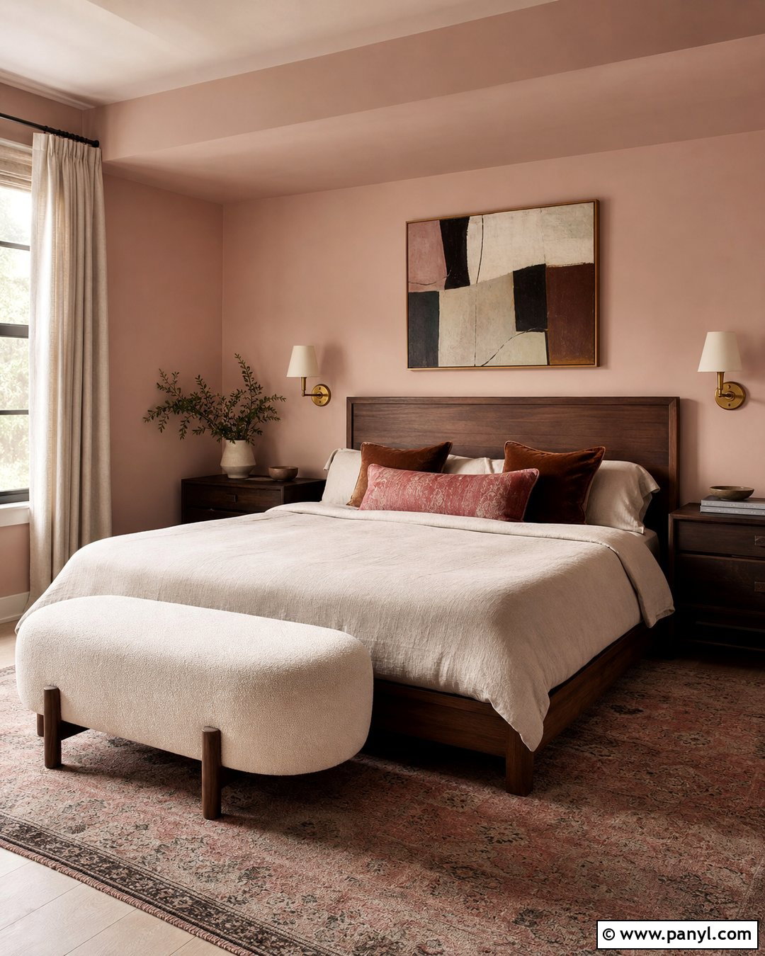 Clay Pink Bedroom Wall Color - 25 Home Interior Wall Colors