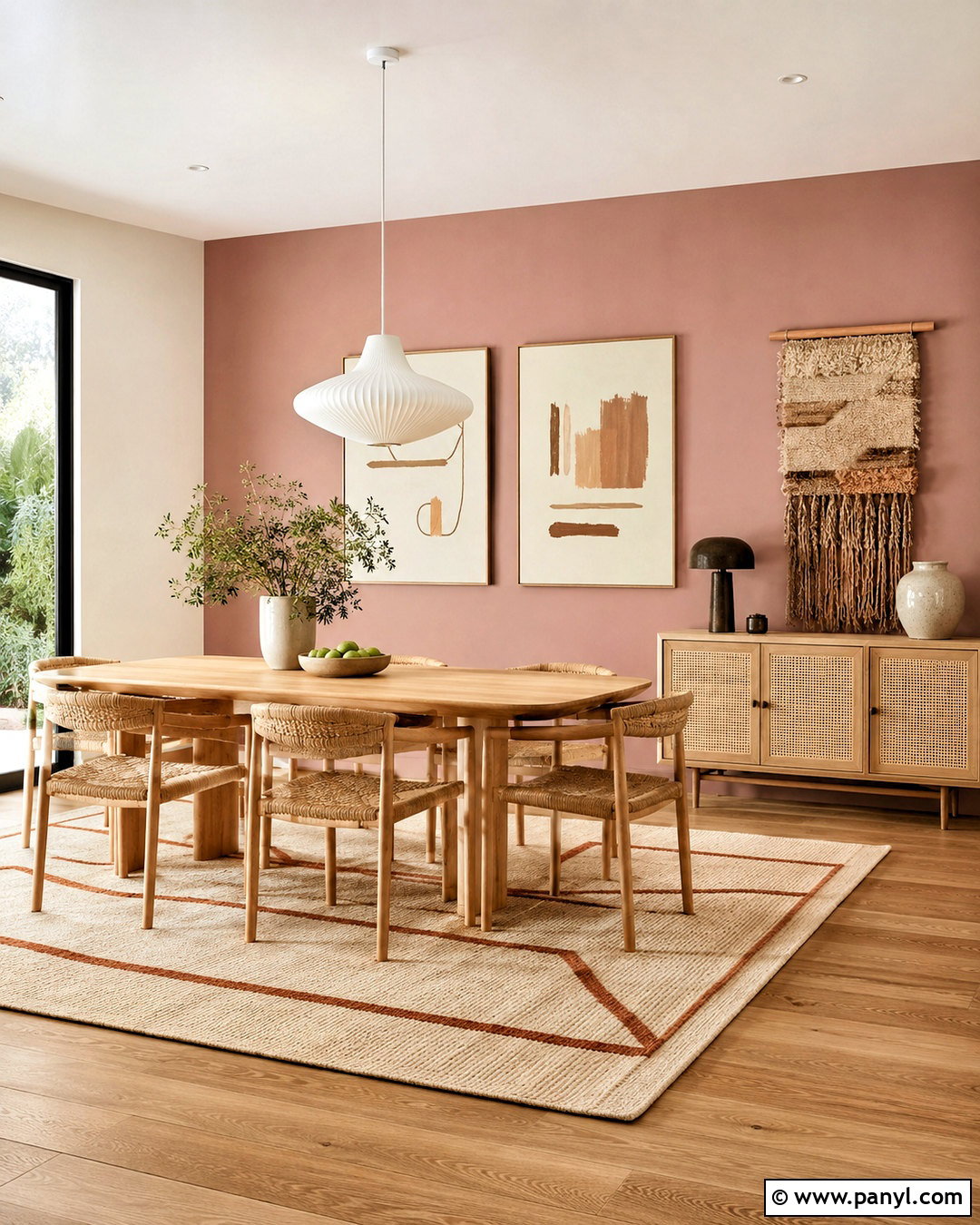 Clay Pink Dining Room Accent Wall - 20 dining room accent wall colors
