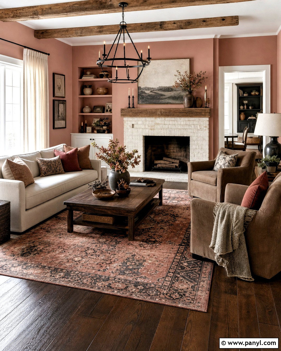 Clay Pink Farmhouse Living Room Palette - 20 farmhouse color palette living room ideas