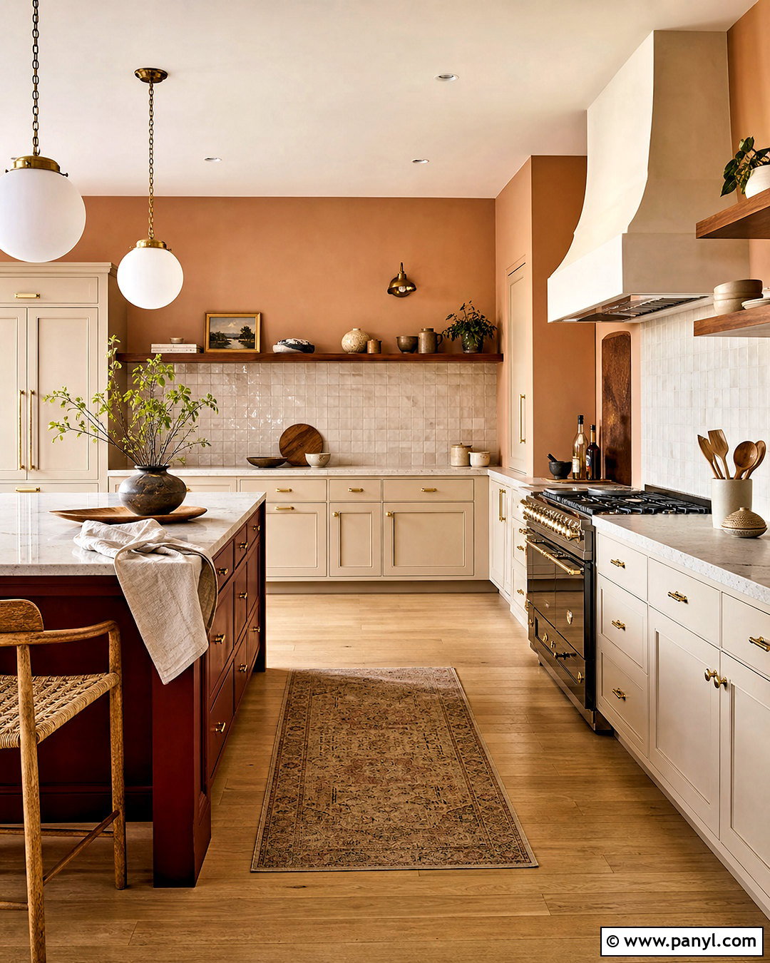 Clay Pink Kitchen Walls - 20 kitchen paint ideas walls colour schemes