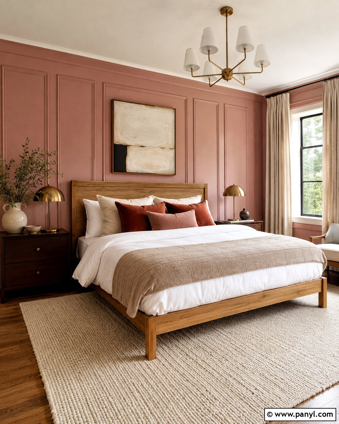Clay Pink Wood Paneling - 20 Wood Paneling Color Ideas