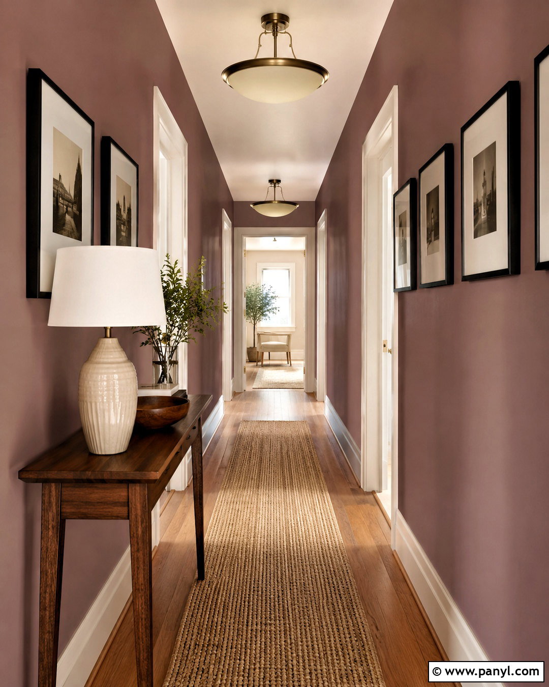 Clay Purple Hallway Walls - 20 neutral purple wall paint ideas