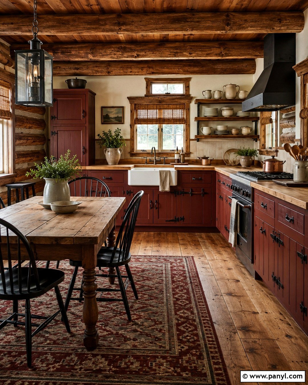 Clay Red Log Cabin Interior - 20 Log Cabin Interior Colors