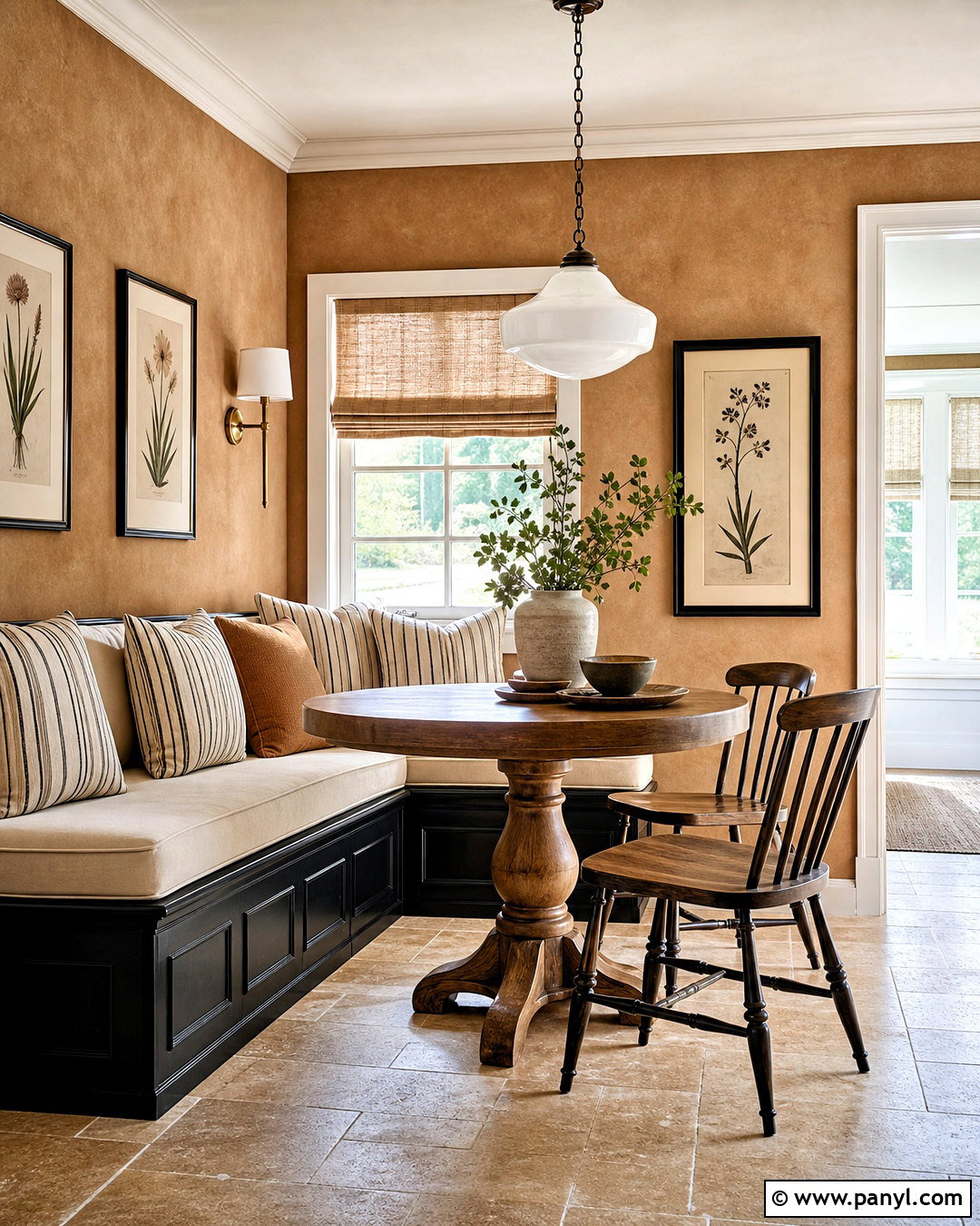 Clay Stone Wash Breakfast Nook - 20 stone wash wall ideas