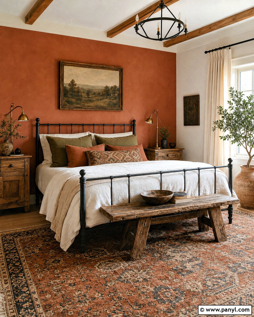 Clay Terracotta Farmhouse Bedroom - 20 farmhouse bedroom paint colors