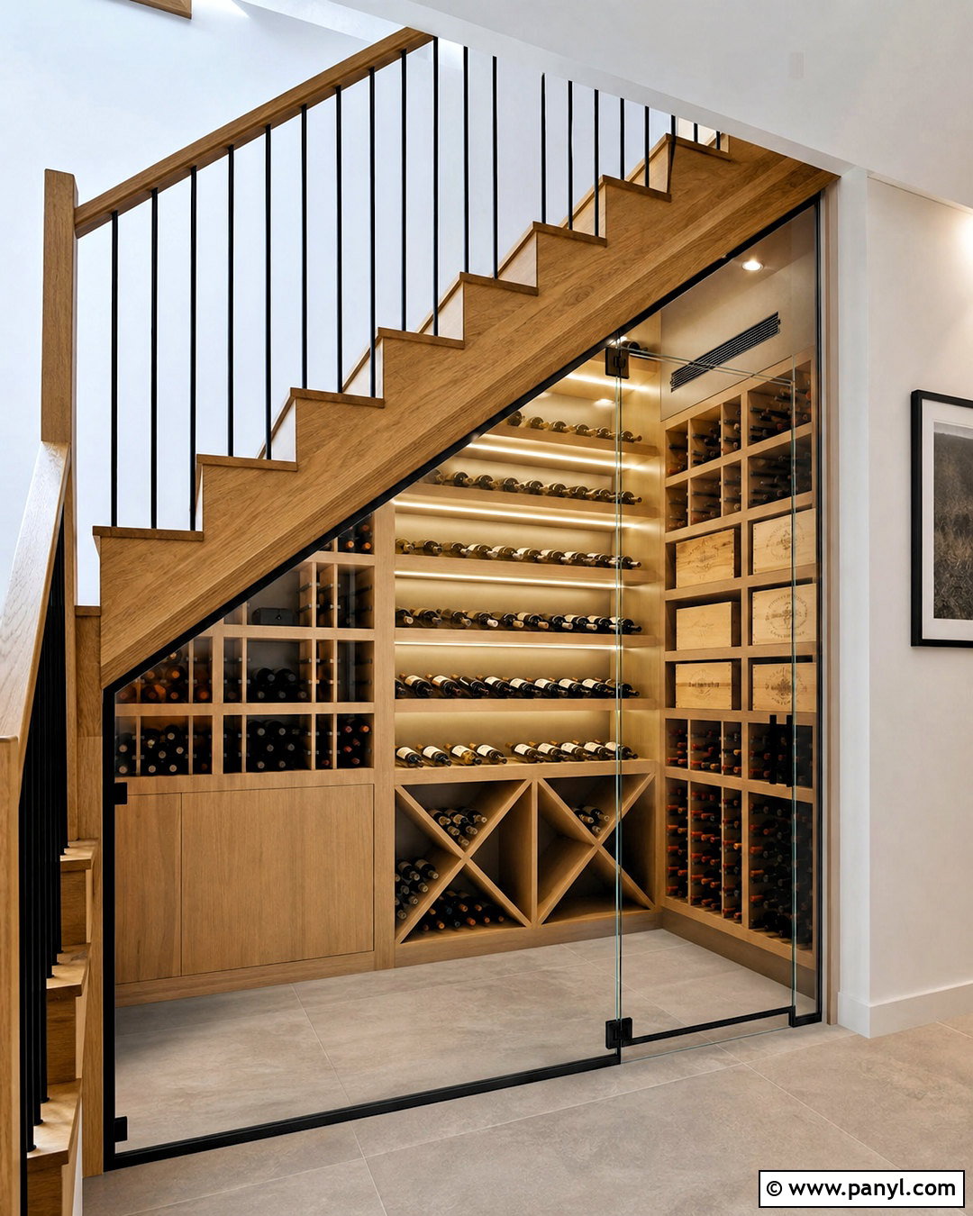 Climate Controlled Under Stairs Wine Cellar - 20 under stairs wine cellar modern ideas