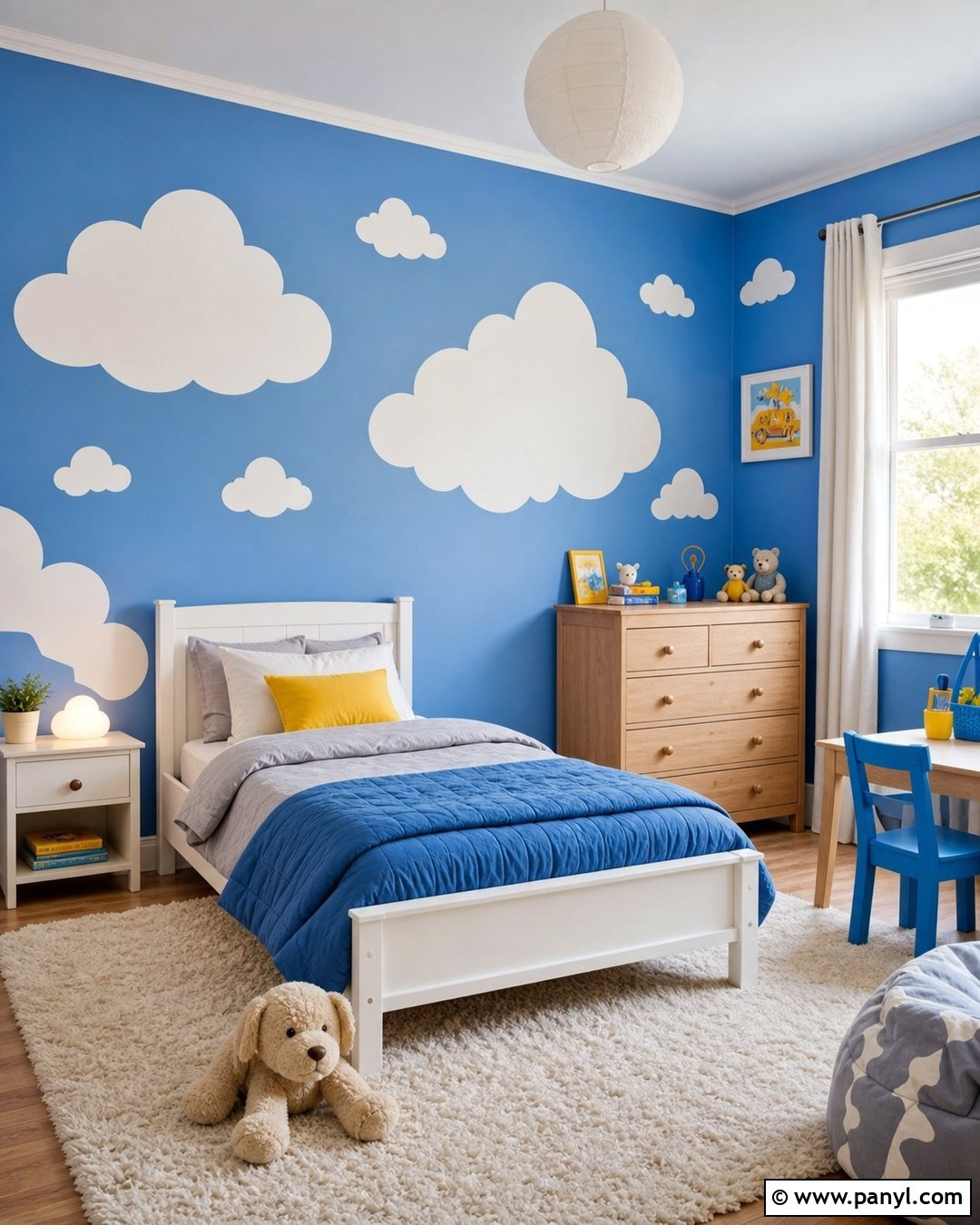 Cloud Kids Room Accent Wall - 25 Accent Wall For Kids Room Ideas