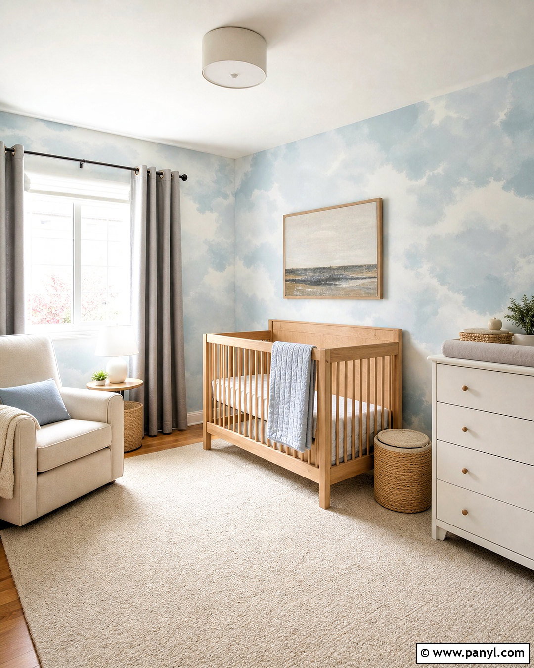 Cloud Sponge Painted Walls - 20 sponge painting walls ideas