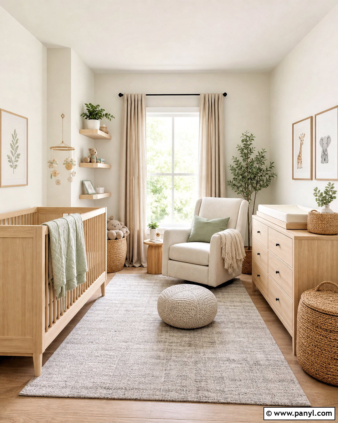 Cloud White Washed Nursery - 20 washed wall paint effect ideas