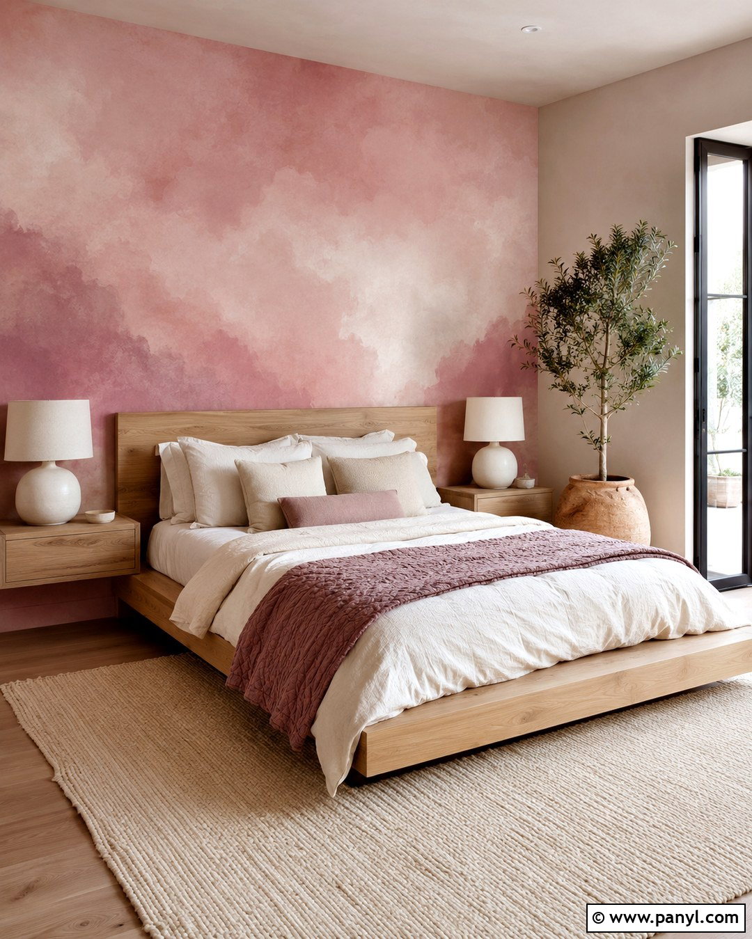 Cloudy Pink Ombre Wall - 20 Pink Ombre Wall Paint Ideas