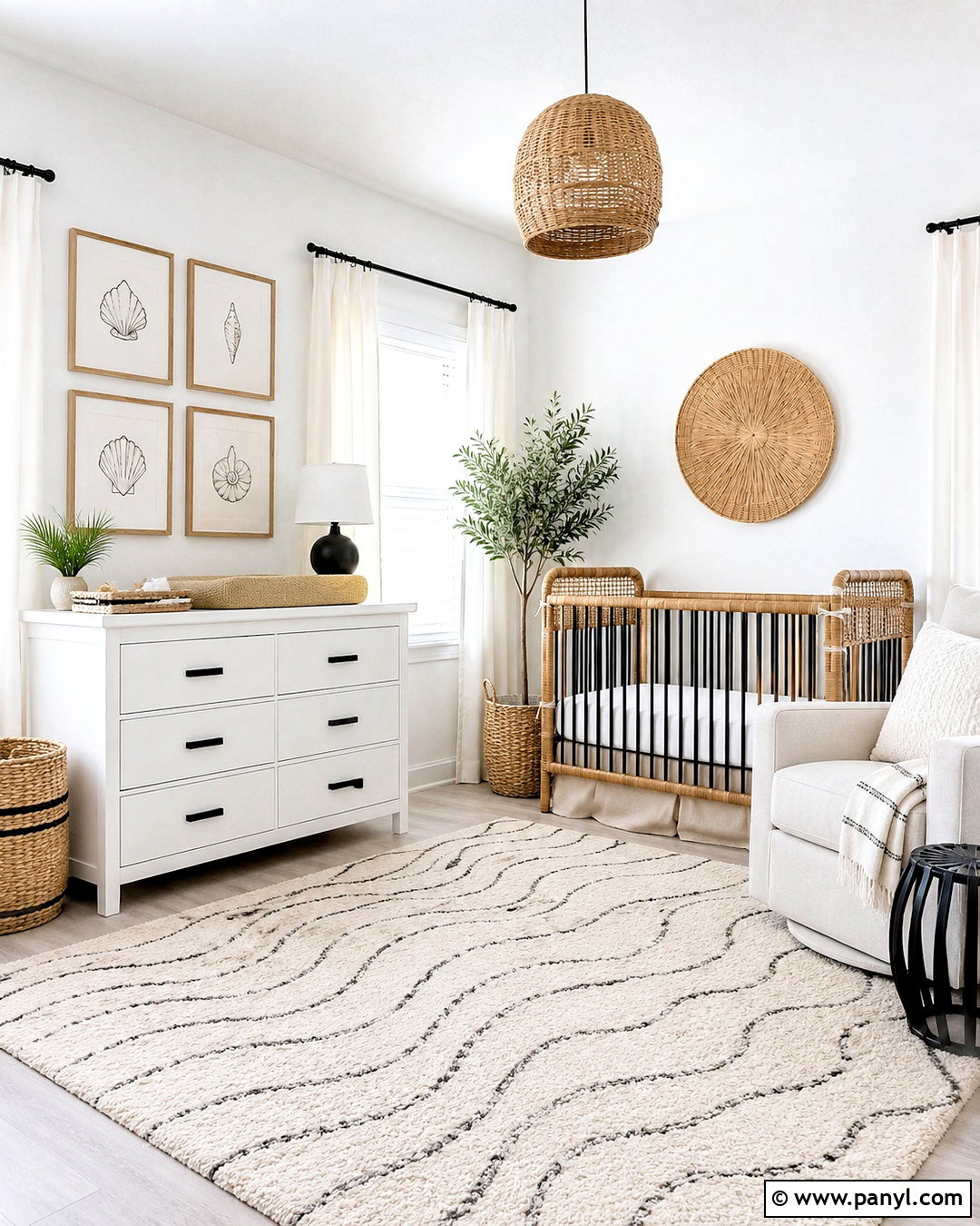Coastal Black And White Nursery - 20 black and white baby nursery ideas