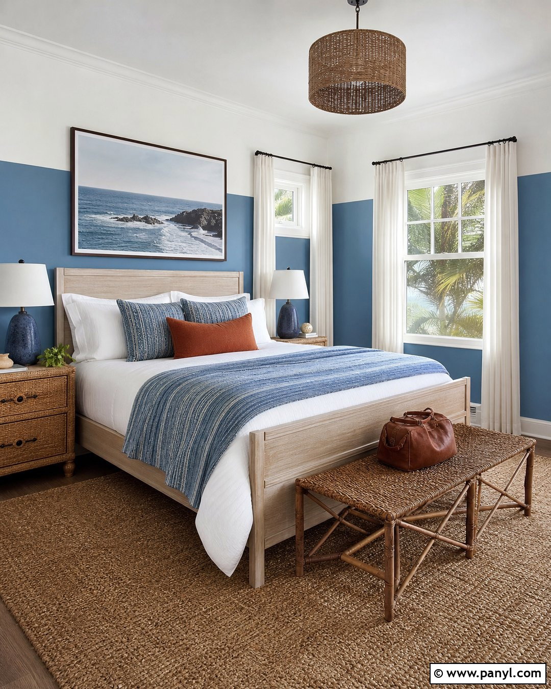 Coastal Blue 34 Painted Guest Room - 25 34 Painted Wall ideas
