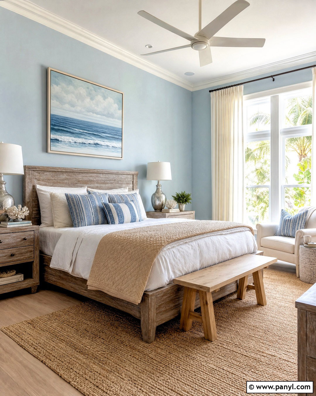 Coastal Blue And Driftwood Bedroom Color Scheme - 20 home colour design ideas