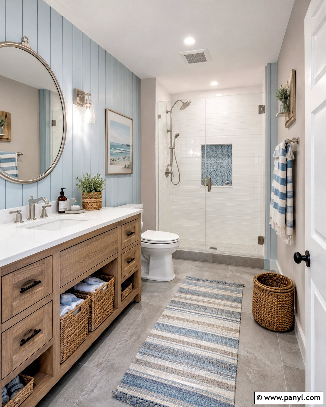 Coastal Blue And Gray Bathroom - 20 blue and grey bathroom ideas