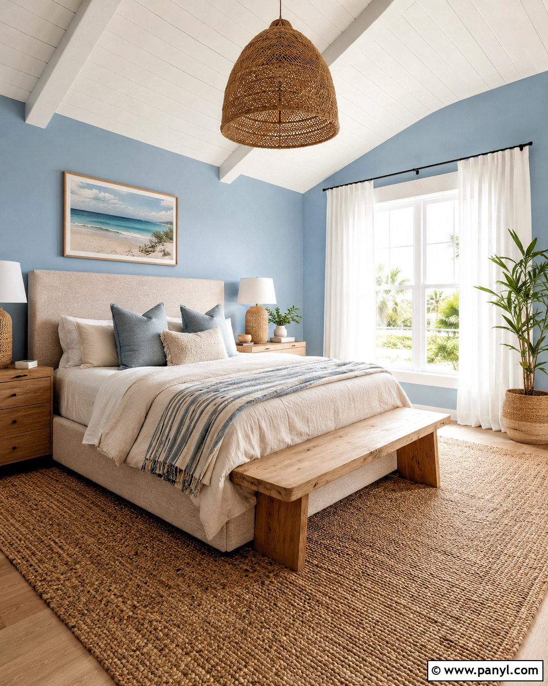 Coastal Blue And Sand Bedroom - 20 blue bedroom color schemes