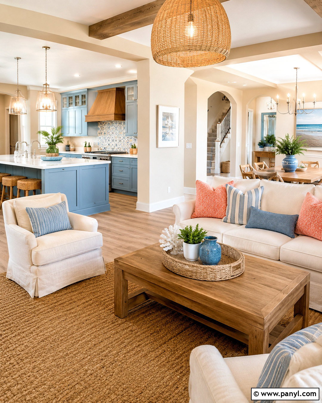 Coastal Blue And Sand Color Scheme - 20 indoor color schemes house ideas