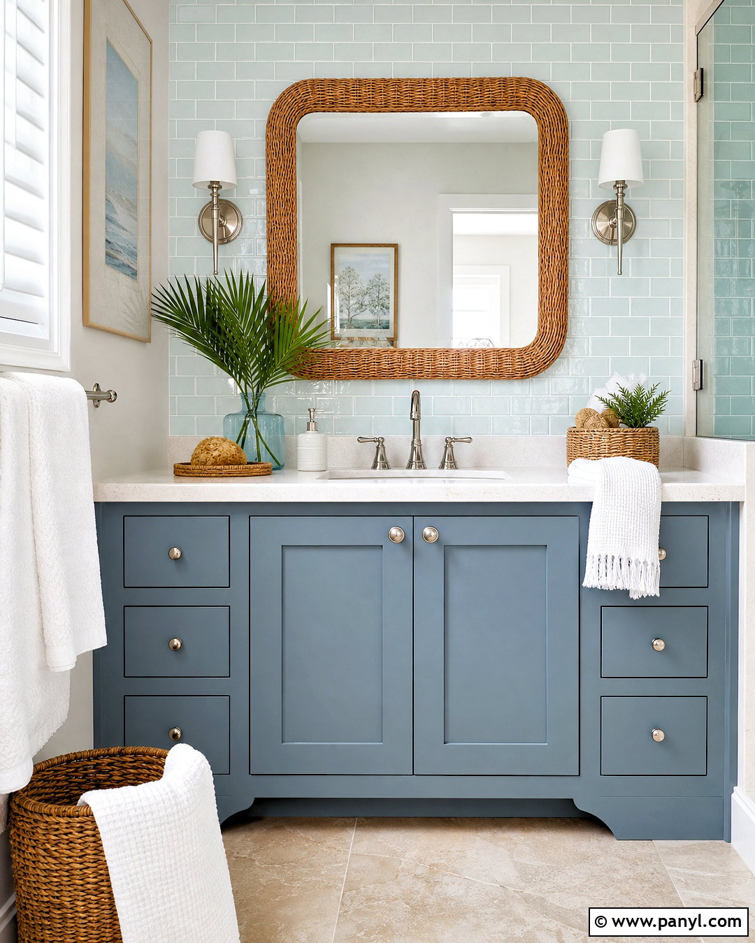 Coastal Blue Bathroom Cabinet Makeover - 20 bathroom cabinet makeover ideas