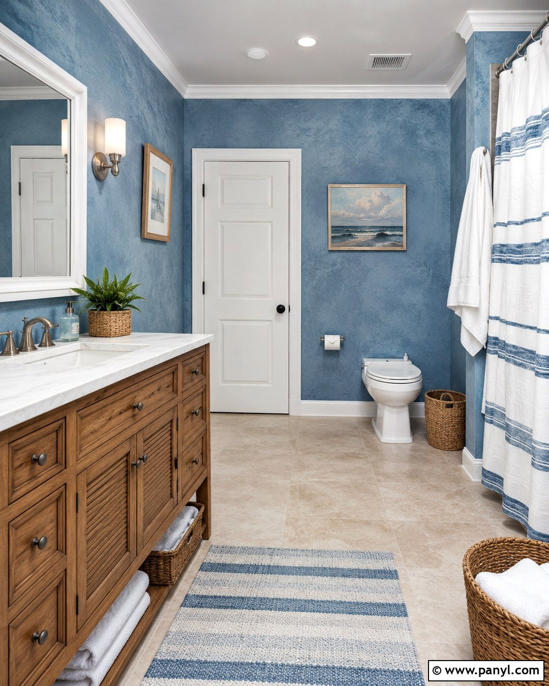 Coastal Blue Bathroom Walls - 20 Blue For Bathroom Walls
