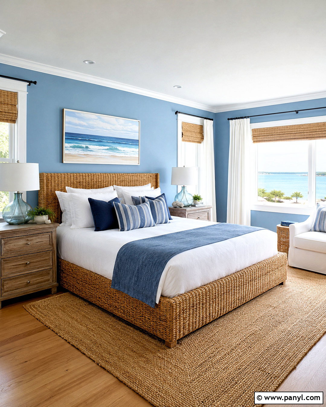 Coastal Blue Bedroom - 20 blue color bedroom ideas
