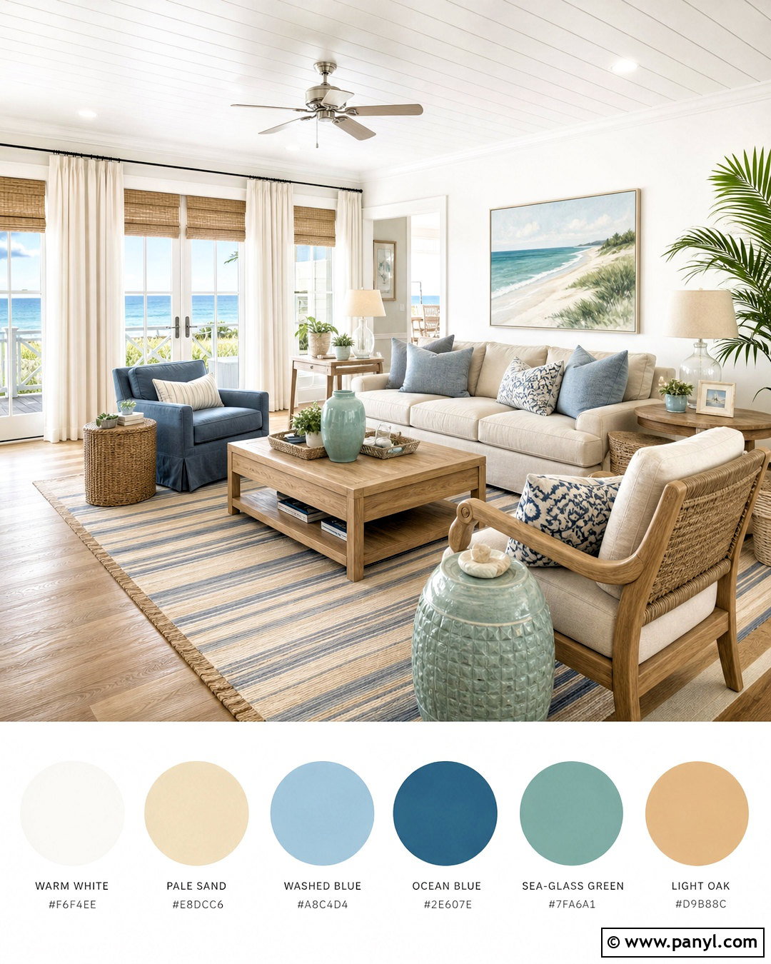 Coastal Blue Color Palette - 20 colour palette ideas