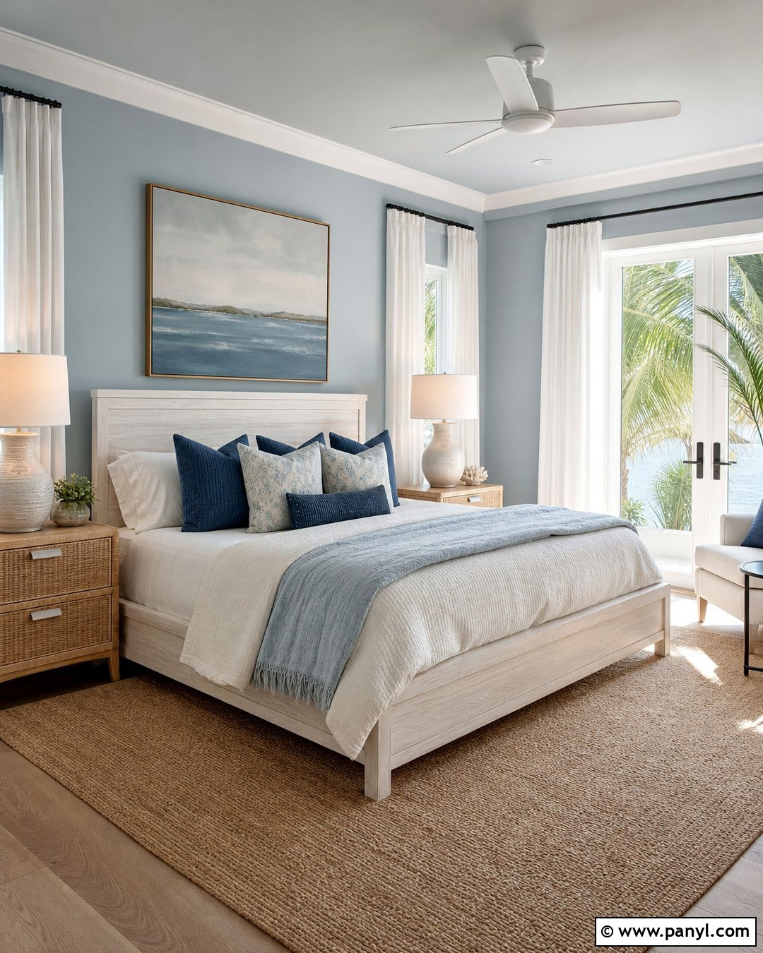 Coastal Blue Color Wash Wall Texture - 50 wall colour texture ideas