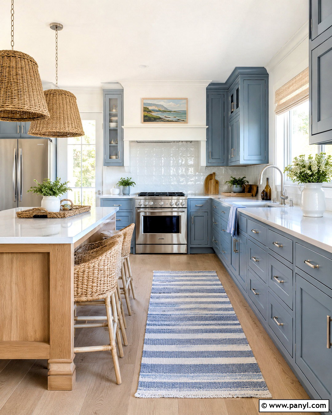 Coastal Blue Cottage Kitchen - 20 blue cottage kitchen ideas