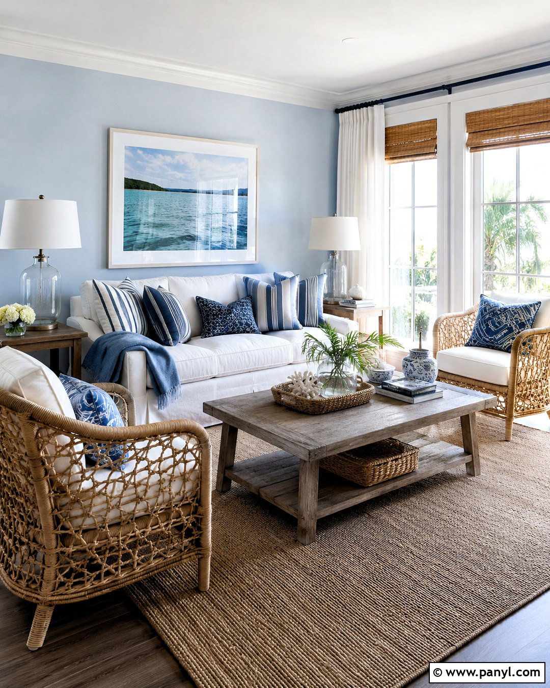 Coastal Blue Gray Living Room Walls - 20 blue gray living room walls
