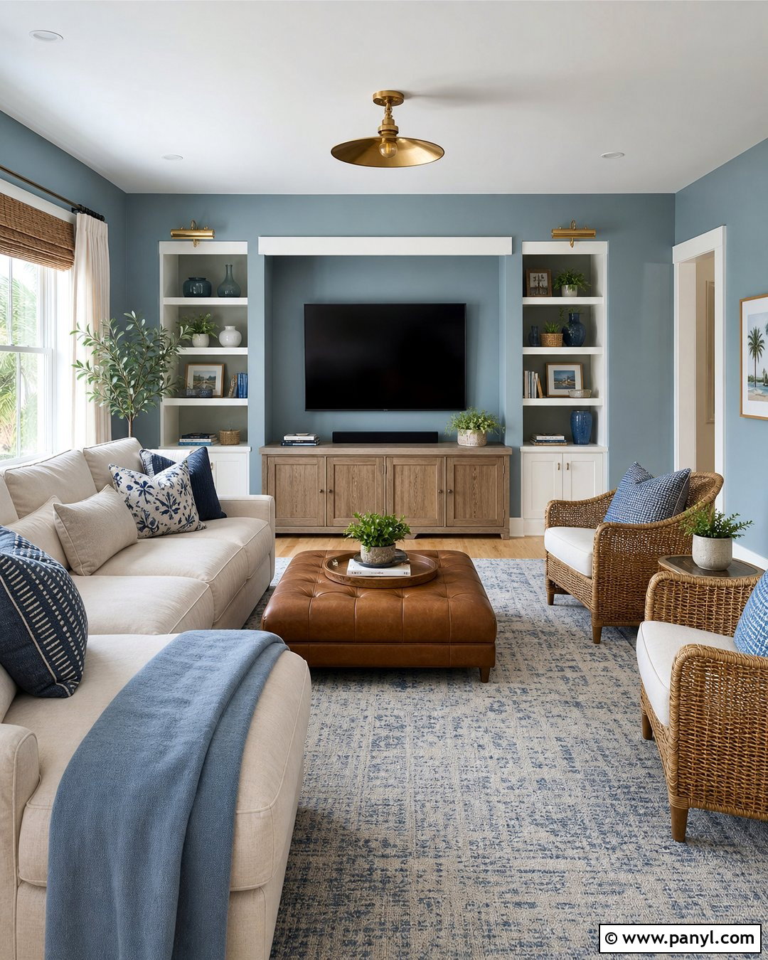 Coastal Blue-Gray Walls - 30 Beach House Colors Interior Walls