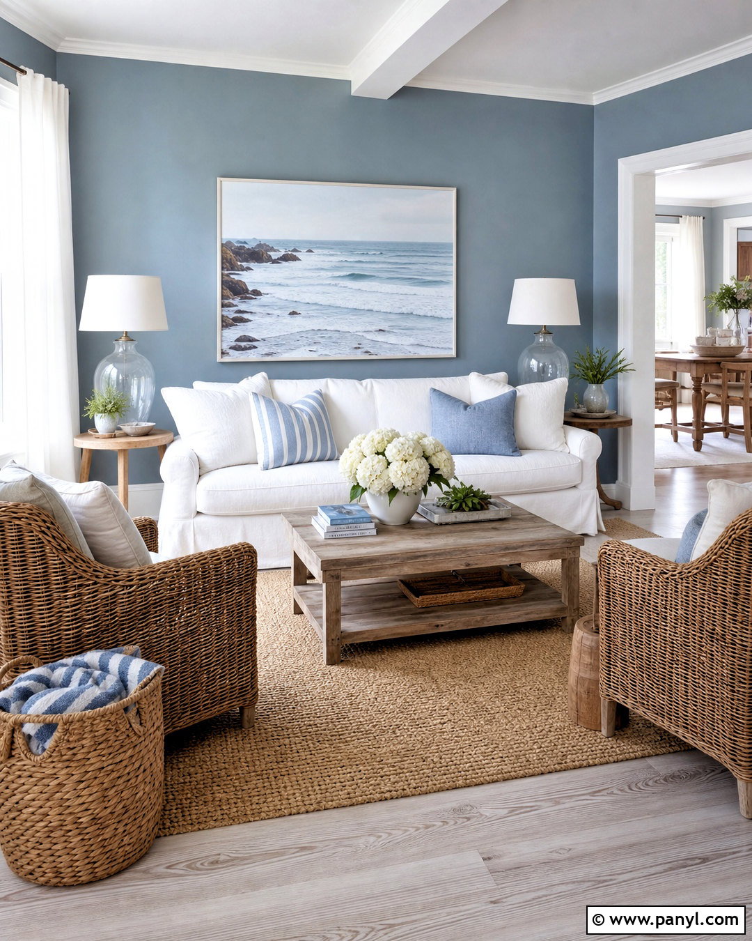 Coastal Blue Grey Living Room Walls - 20 blue grey living room walls