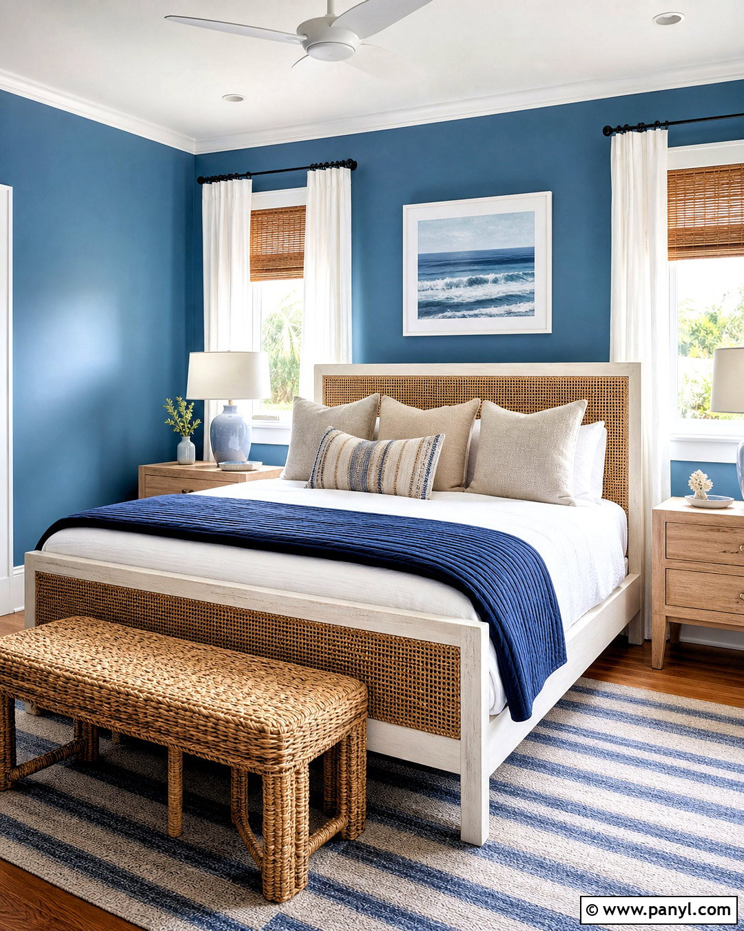 Coastal Blue Guest Bedroom - 20 blue room paint ideas