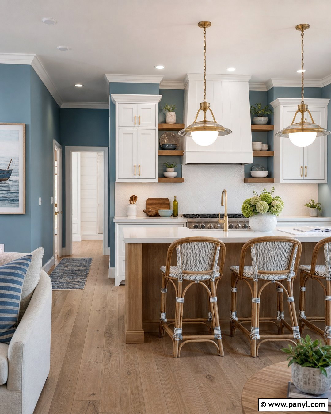 Coastal Blue Kitchen Wall Colour - 45 kitchen wall colour ideas