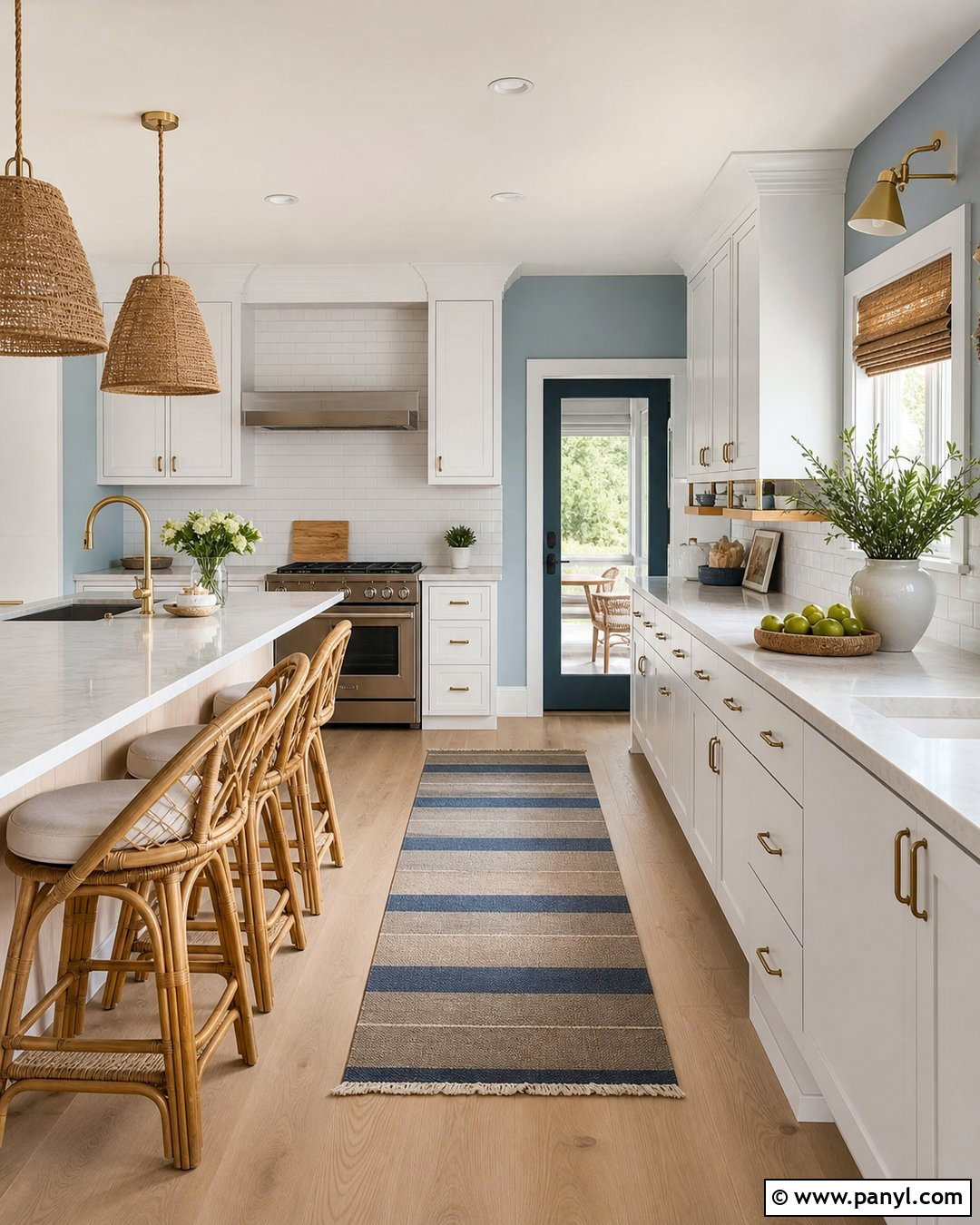 Coastal Blue Kitchen Walls - 30 White Kitchen Wall Color Ideas