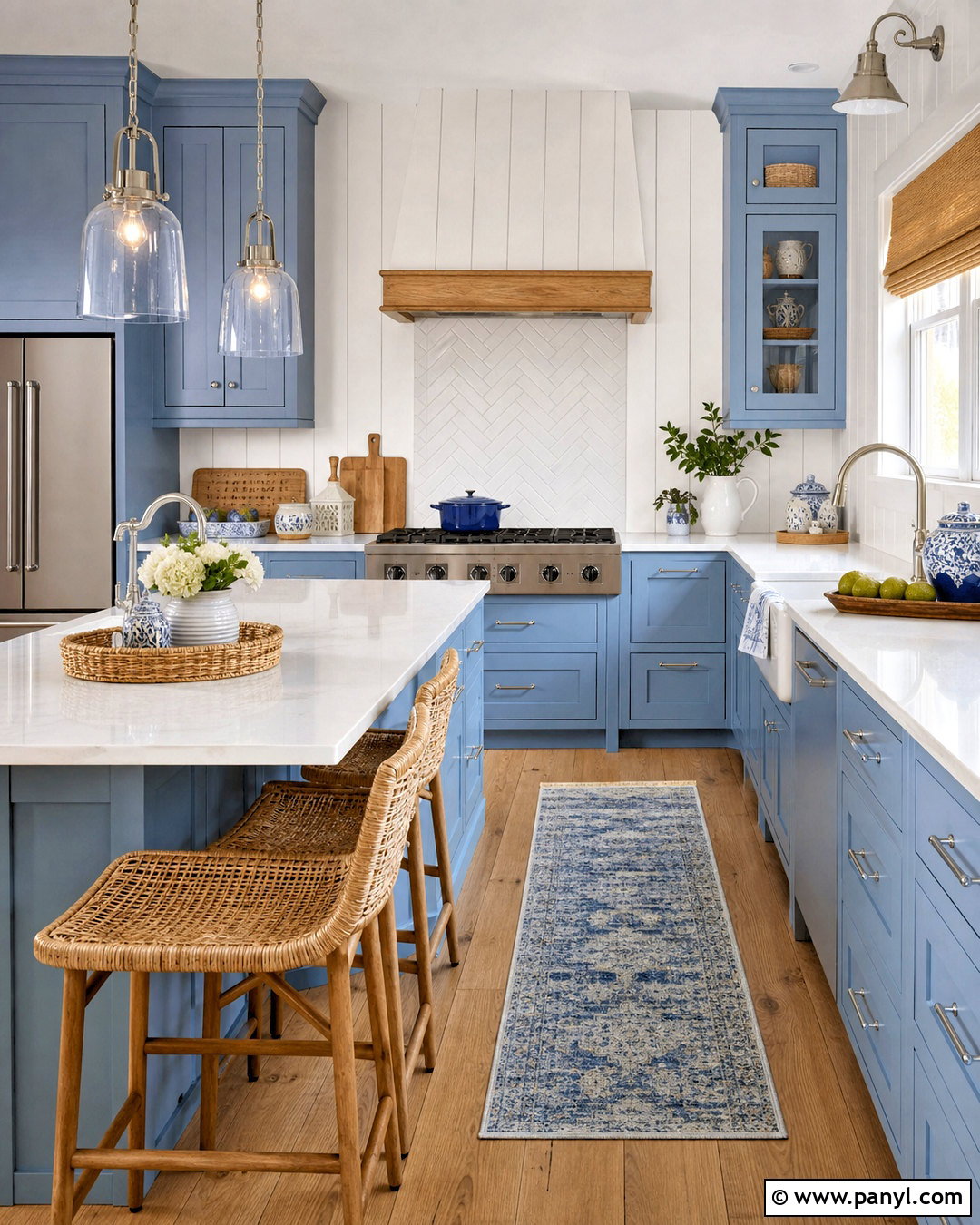 Coastal Blue Kitchen With Shiplap - 20 coastal blue kitchen ideas