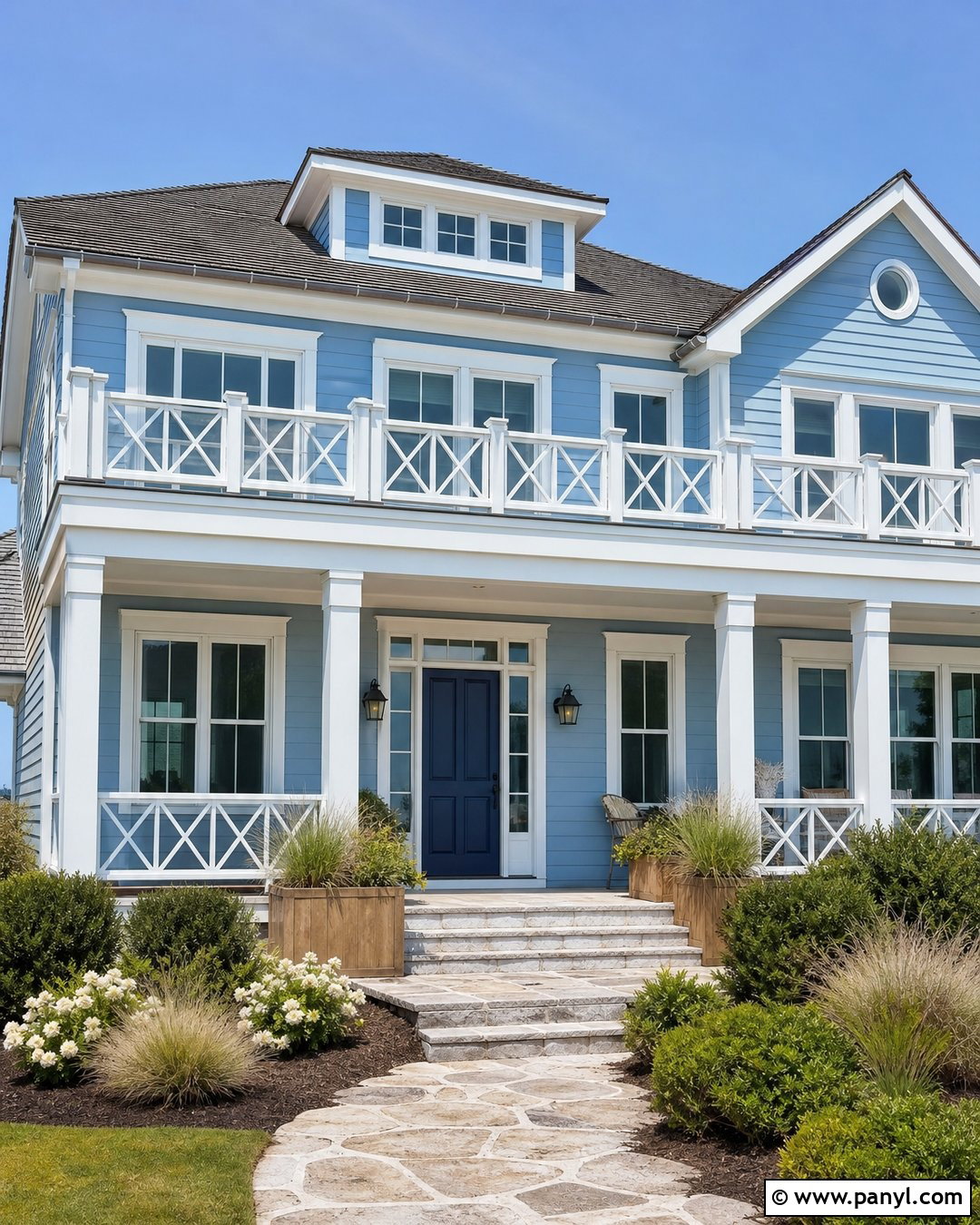Coastal Blue Outside Wall Colour - 35 outside wall colour ideas