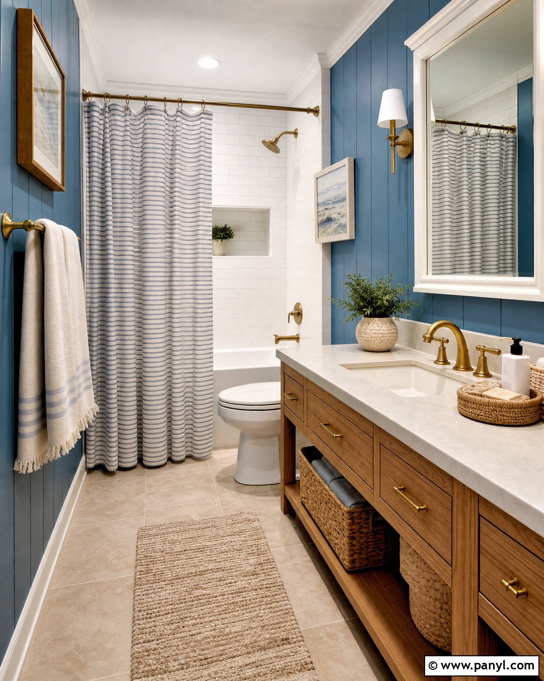 Coastal Blue Small Bathroom - 20 small bathroom colours