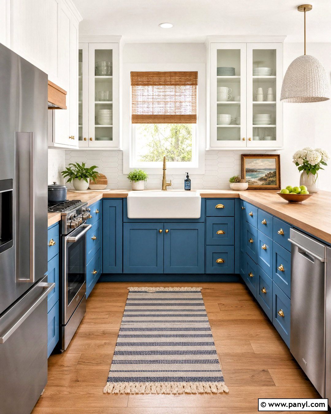 Coastal Blue Small Kitchen - 20 small blue kitchen ideas
