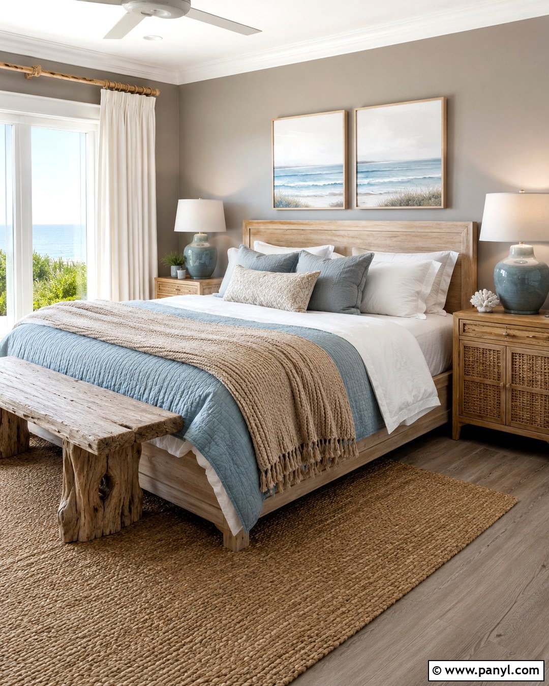 Coastal Brown Grey Bedroom - 20 Brown Grey Wall Color Ideas
