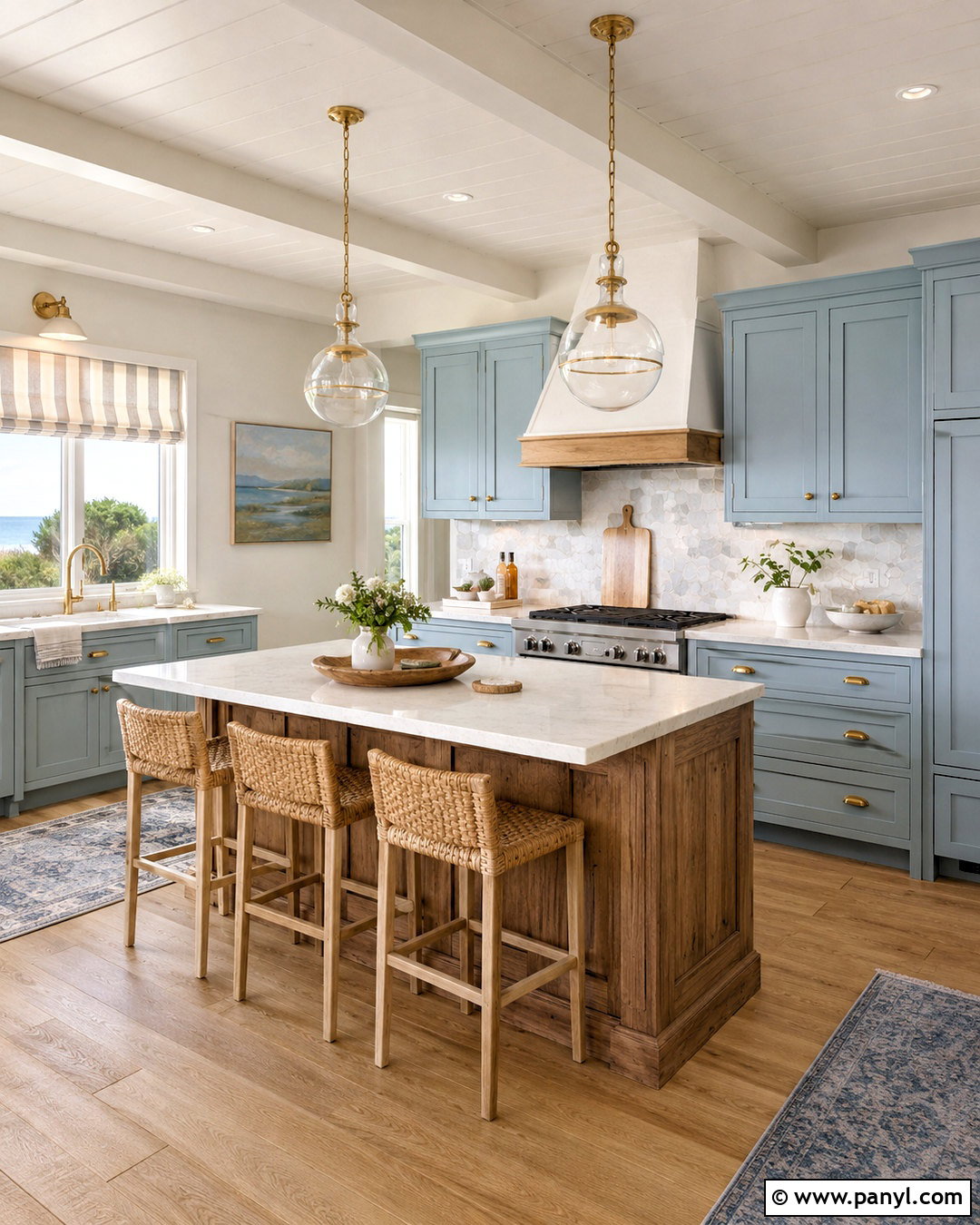 Coastal Cottage Kitchen - 20 cozy kitchen aesthetic ideas