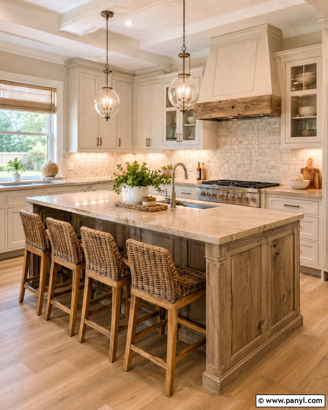 Coastal Cream and Weathered Brown Kitchen - 20 cream and brown kitchen ideas