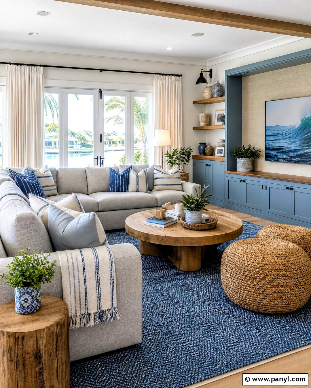 Coastal Family Room - 20 beach interior design coastal style ideas
